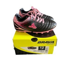 Brava Soccer Racer III Girls Cleats Size 12 Pink Black